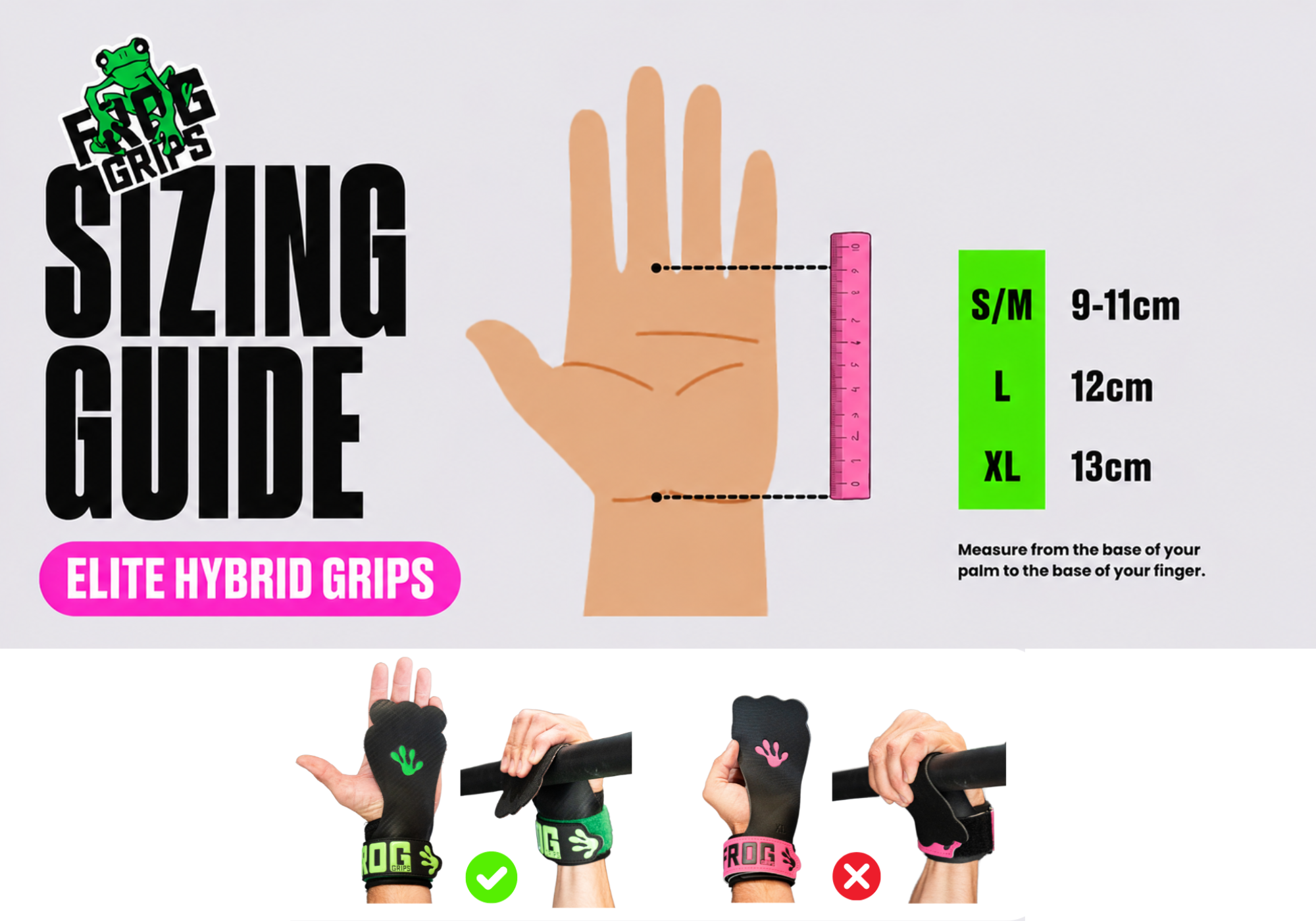 Frog Size Chart